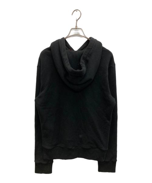 GUCCI（グッチ）GUCCI (グッチ) USED加工オールドロゴプリントプルオーバーパーカー ブラック サイズ:SIZE XSの古着・服飾アイテム