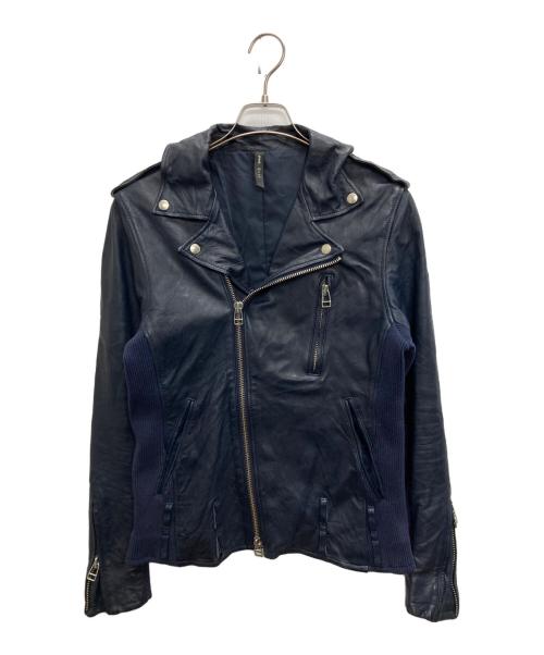glamb（グラム）glamb (グラム) ラムレザー ライダースジャケット ネイビー サイズ:SIZE 1の古着・服飾アイテム