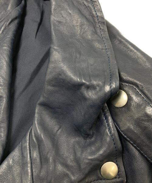 glamb（グラム）glamb (グラム) ラムレザー ライダースジャケット ネイビー サイズ:SIZE 1の古着・服飾アイテム