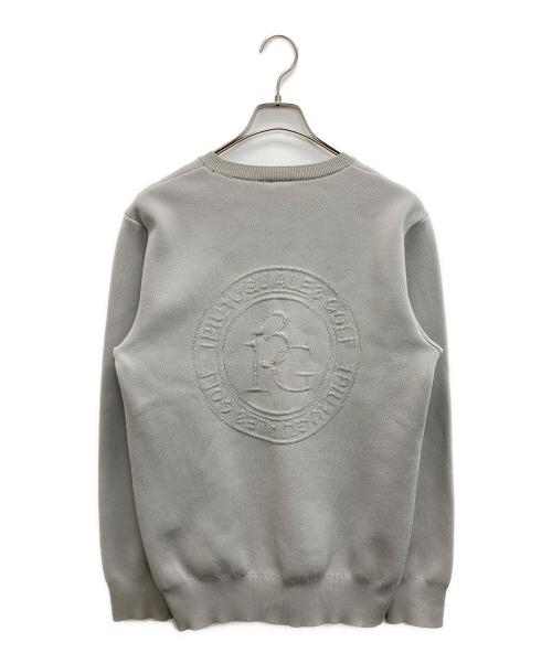 1piu1uguale3 GOLF（ウノ ピゥ ウノ ウグァーレ トレ ゴルフ）1piu1uguale3 GOLF (ウノ ピゥ ウノ ウグァーレ トレ ゴルフ) R-NECK KNIT PLAIN BACK CIRCLE グレー サイズ:SIZE 3の古着・服飾アイテム