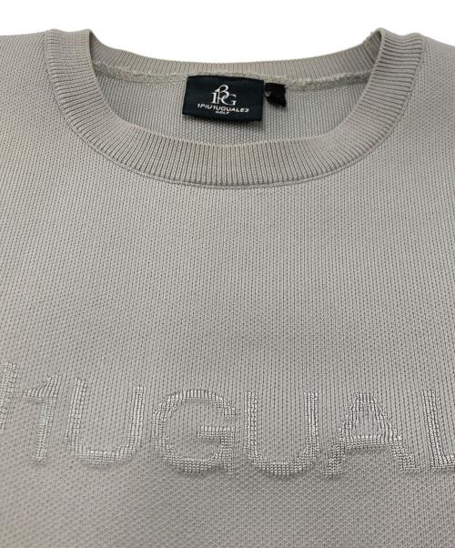 1piu1uguale3 GOLF（ウノ ピゥ ウノ ウグァーレ トレ ゴルフ）1piu1uguale3 GOLF (ウノ ピゥ ウノ ウグァーレ トレ ゴルフ) R-NECK KNIT PLAIN BACK CIRCLE グレー サイズ:SIZE 3の古着・服飾アイテム
