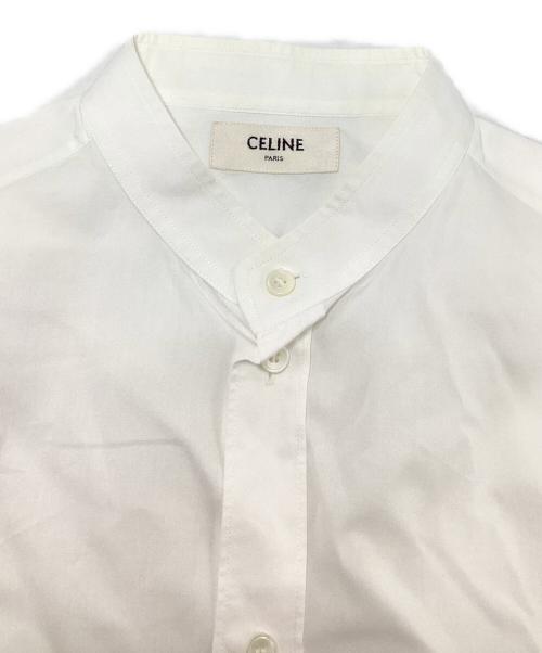 CELINE（セリーヌ）CELINE (セリーヌ) バンドカラーシャツ ホワイト サイズ:SIZE 39の古着・服飾アイテム