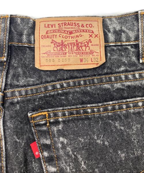 LEVI'S（リーバイス）LEVI'S (リーバイス) アシッドウォッシュ ブラックデニムパンツ ブラック サイズ:SIZE S34の古着・服飾アイテム