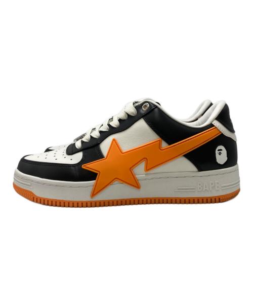 A BATHING APE（ア ベイシング エイプ）A BATHING APE (ア ベイシング エイプ) BAPE STA OS 2 ホワイト×オレンジ サイズ:26.5 cmの古着・服飾アイテム