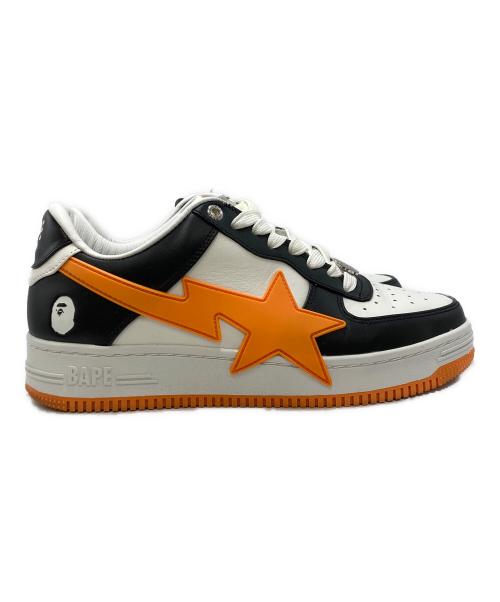 A BATHING APE（ア ベイシング エイプ）A BATHING APE (ア ベイシング エイプ) BAPE STA OS 2 ホワイト×オレンジ サイズ:26.5 cmの古着・服飾アイテム