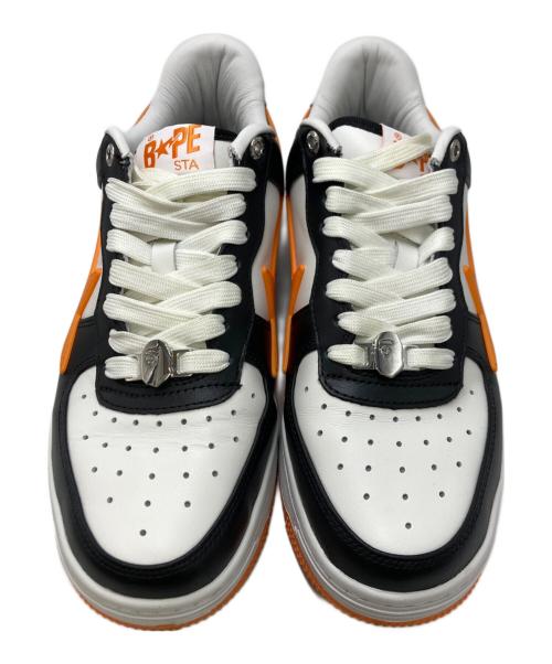 A BATHING APE（ア ベイシング エイプ）A BATHING APE (ア ベイシング エイプ) BAPE STA OS 2 ホワイト×オレンジ サイズ:26.5 cmの古着・服飾アイテム