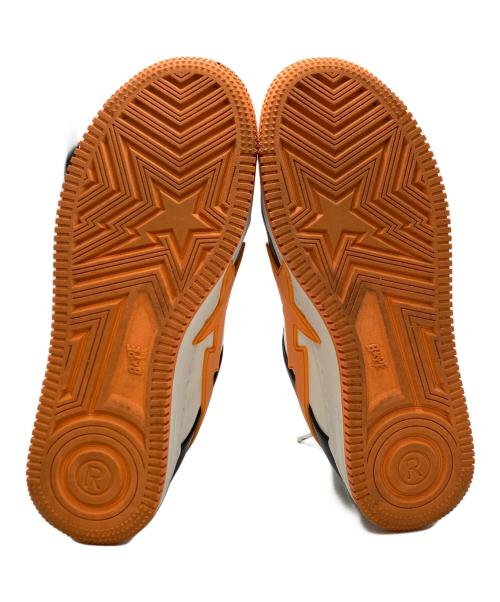 A BATHING APE（ア ベイシング エイプ）A BATHING APE (ア ベイシング エイプ) BAPE STA OS 2 ホワイト×オレンジ サイズ:26.5 cmの古着・服飾アイテム