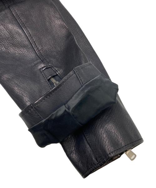 wjk（ダブルジェイケー）wjk (ダブルジェイケー) Drum Leather W-riders ブラック サイズ:SIZE Ｍの古着・服飾アイテム