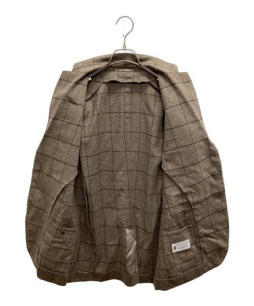 TOMORROW LAND PILGRIM（トゥモローランド ピルグリム）TOMORROW LAND PILGRIM (トゥモローランド ピルグリム) ウールカシミヤ テーラードジャケット ブラウン サイズ:Size 46の古着・服飾アイテム