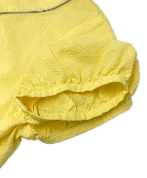 mina perhonen（ミナ ペルホネン）mina perhonen (ミナ ペルホネン) sitruuna スクエアネックブラウス イエロー サイズ:38の古着・服飾アイテム