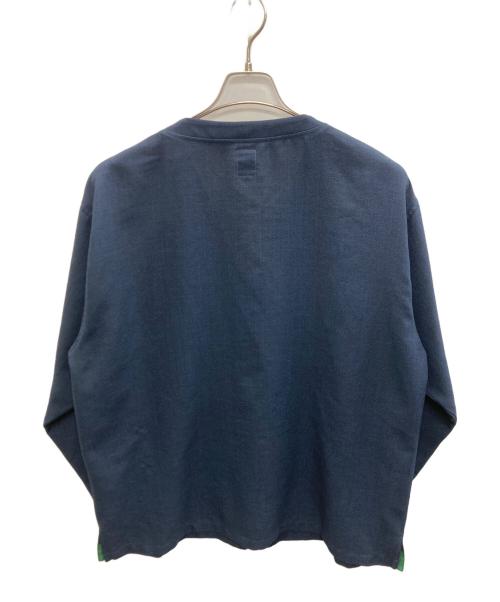 South2 West8（サウスツー ウエストエイト）South2 West8 (サウスツー ウエストエイト) S.S. V Neck Cardigan - Poly Oxford ネイビー サイズ:Mの古着・服飾アイテム