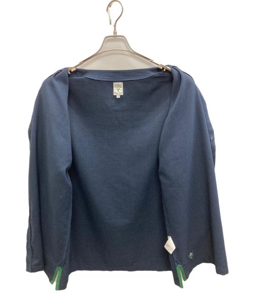 South2 West8（サウスツー ウエストエイト）South2 West8 (サウスツー ウエストエイト) S.S. V Neck Cardigan - Poly Oxford ネイビー サイズ:Mの古着・服飾アイテム