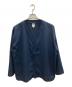 South2 West8（サウスツー ウエストエイト）の古着「S.S. V Neck Cardigan - Poly Oxford」｜ネイビー