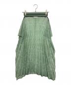 Mame Kurogouchiマメクロゴウチ）の古着「Wrapping Knit Skirt」｜グリーン