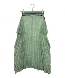 Mame Kurogouchi（マメクロゴウチ）の古着「Wrapping Knit Skirt」｜グリーン