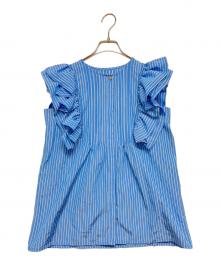 AZ（エーゼイ）の古着「Frill Shirt」｜スカイブルー