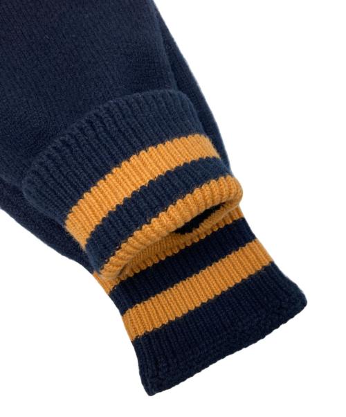 Maison Margiela（メゾンマルジェラ）Maison Margiela (メゾンマルジェラ) ウールミドルゲージチルデンニット ネイビー サイズ:Mの古着・服飾アイテム