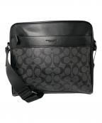 COACHコーチ）の古着「シグネチャー ショルダーバッグ」｜ブラック