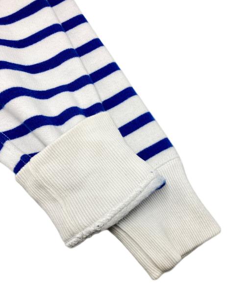 POLO RALPH LAUREN（ポロ・ラルフローレン）POLO RALPH LAUREN (ポロ・ラルフローレン) ラグランボーダーポロベアスウェット ホワイト×ブルー サイズ:SIZE XSの古着・服飾アイテム