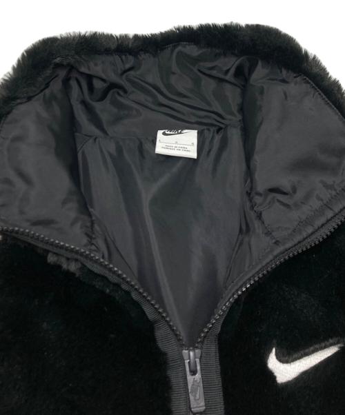 NIKE（ナイキ）NIKE (ナイキ) ビッグ スウッシュ ファー ジャケット ブラック サイズ:SIZE Lの古着・服飾アイテム