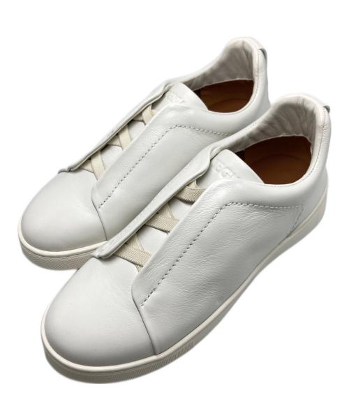 ZEGNA（ゼニア）ZEGNA (ゼニア) スリッポン ホワイト サイズ:SIZE  US6の古着・服飾アイテム