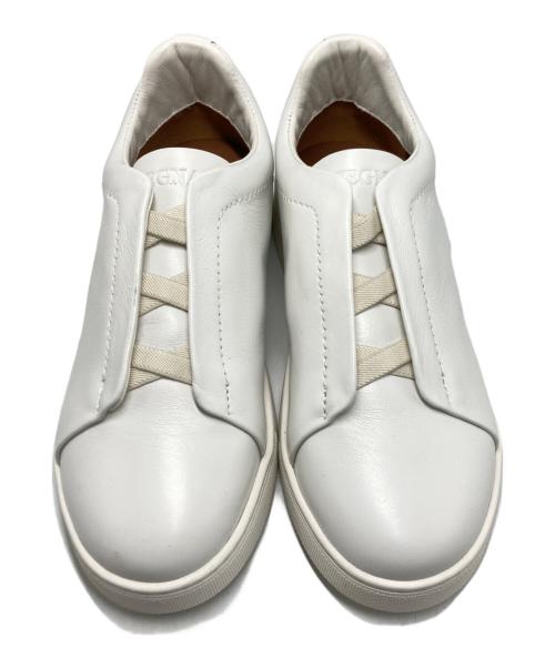 ZEGNA（ゼニア）ZEGNA (ゼニア) スリッポン ホワイト サイズ:SIZE  US6の古着・服飾アイテム