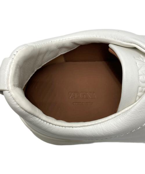 ZEGNA（ゼニア）ZEGNA (ゼニア) スリッポン ホワイト サイズ:SIZE  US6の古着・服飾アイテム