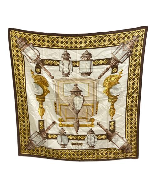 HERMES（エルメス）HERMES (エルメス) スカーフ ホワイト×ベージュの古着・服飾アイテム