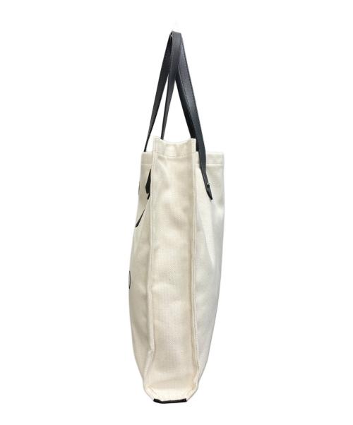 JIMMY CHOO（ジミーチュウ）JIMMY CHOO (ジミーチュウ) LOGOTOTE FFQ/キャンバストートバッグ アイボリーの古着・服飾アイテム