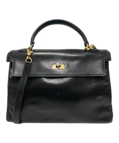 CELLERINI（チェレリーニ）CELLERINI (チェレリーニ) 2WAYターンロックショルダーバッグ ブラックの古着・服飾アイテム