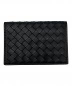 BOTTEGA VENETAボッテガベネタ）の古着「イントレチャートカードケース」｜ブラック