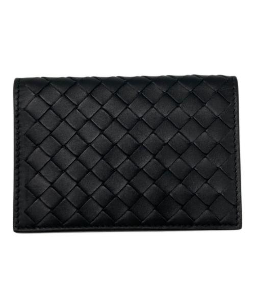 BOTTEGA VENETA（ボッテガベネタ）BOTTEGA VENETA (ボッテガベネタ) イントレチャートカードケース ブラックの古着・服飾アイテム