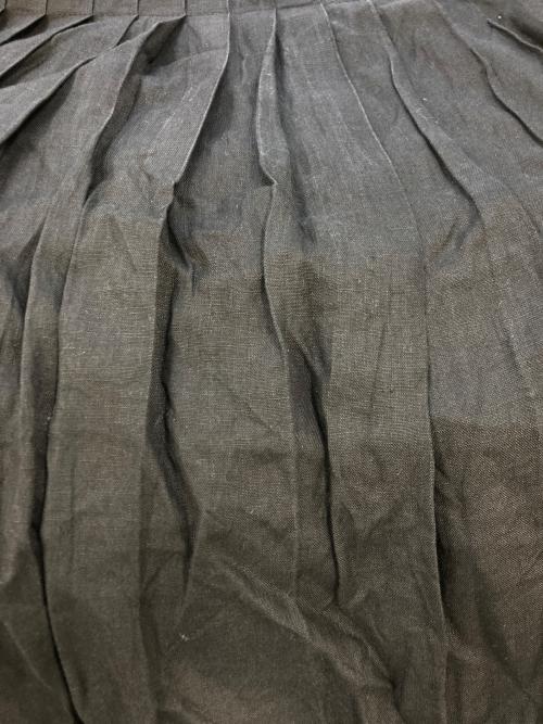 DRIES VAN NOTEN（ドリスヴァンノッテン）DRIES VAN NOTEN (ドリスヴァンノッテン) ノースリーブプリーツリネンワンピース ブラック サイズ:SIZE42の古着・服飾アイテム