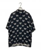 BUDSPOOLバッズプール）の古着「TCS PATTERN S/S SHIRT」｜ブラック