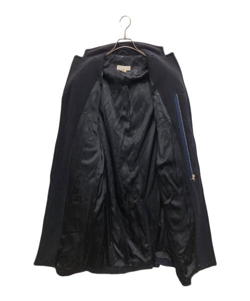 DRIES VAN NOTEN（ドリスヴァンノッテン）DRIES VAN NOTEN (ドリスヴァンノッテン) ウール×ナイロンロングジップコート ブラック サイズ:SIZE Lの古着・服飾アイテム