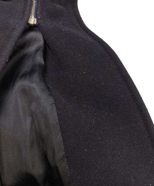 DRIES VAN NOTEN（ドリスヴァンノッテン）DRIES VAN NOTEN (ドリスヴァンノッテン) ウール×ナイロンロングジップコート ブラック サイズ:SIZE Lの古着・服飾アイテム