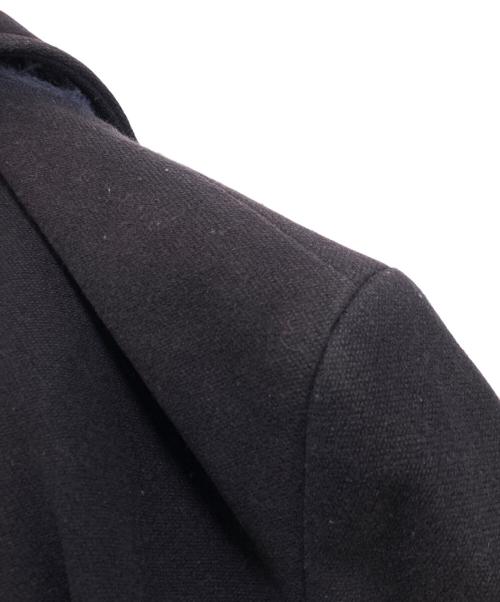 DRIES VAN NOTEN（ドリスヴァンノッテン）DRIES VAN NOTEN (ドリスヴァンノッテン) ウール×ナイロンロングジップコート ブラック サイズ:SIZE Lの古着・服飾アイテム