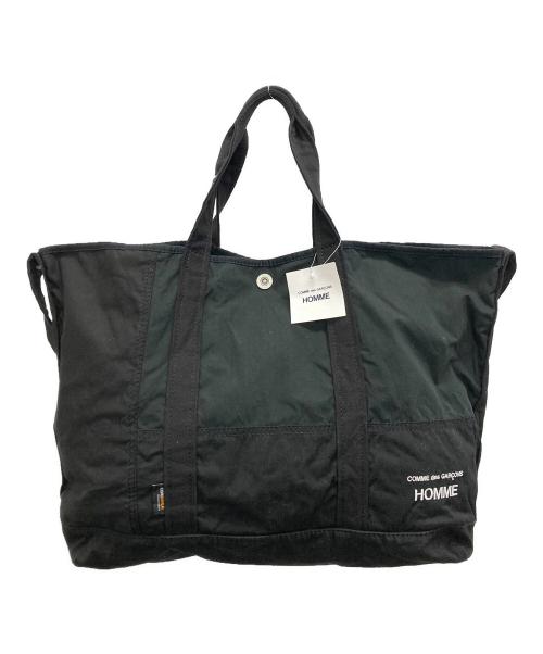COMME des GARCONS HOMME（コムデギャルソン オム）COMME des GARCONS HOMME (コムデギャルソン オム) 綿ナイロンリップパッチワーク製品洗 2WAY BAG ブラックの古着・服飾アイテム