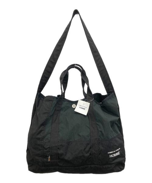 COMME des GARCONS HOMME（コムデギャルソン オム）COMME des GARCONS HOMME (コムデギャルソン オム) 綿ナイロンリップパッチワーク製品洗 2WAY BAG ブラックの古着・服飾アイテム