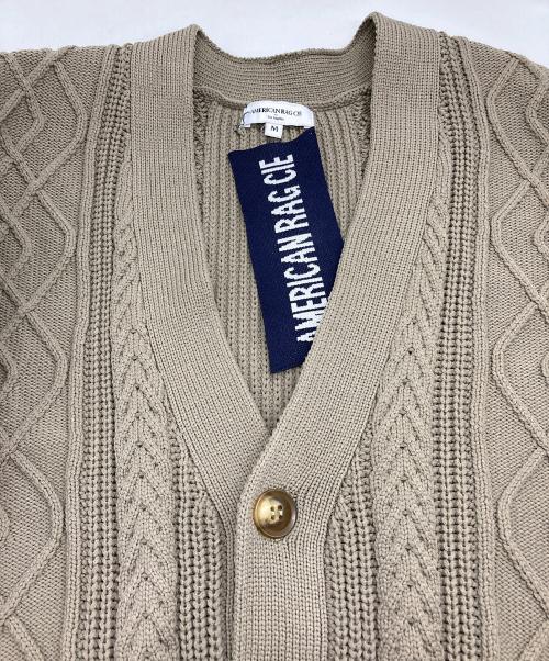 AMERICAN RAG CIE（アメリカンラグシー）AMERICAN RAG CIE (アメリカンラグシー) サマーニットカーディガン ブラウン サイズ:Mの古着・服飾アイテム