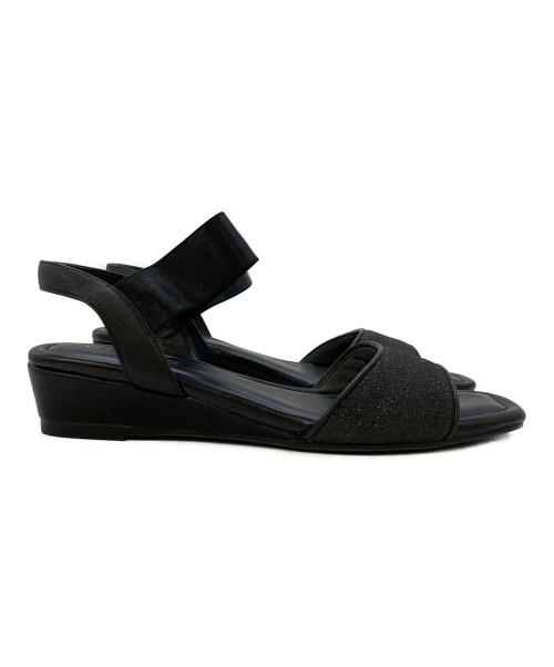 卑弥呼（ヒミコ）卑弥呼 (ヒミコ) グリッターサンダル ブラック サイズ:SIZE23.5cmの古着・服飾アイテム