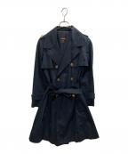 CELINEセリーヌ）の古着「トリオンフボタンダブルトレンチコート」｜ネイビー