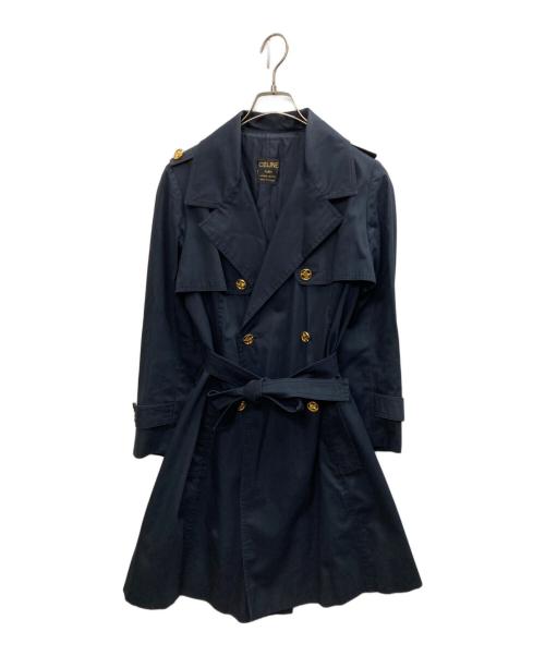 CELINE（セリーヌ）CELINE (セリーヌ) トリオンフボタンダブルトレンチコート ネイビー サイズ:不明の古着・服飾アイテム