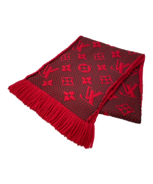LOUIS VUITTON（ルイ ヴィトン）LOUIS VUITTON (ルイ ヴィトン) エシャルプ ロゴマニア モノグラム マフラー レッドの古着・服飾アイテム