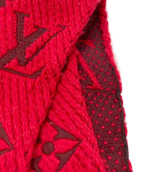 LOUIS VUITTON（ルイ ヴィトン）LOUIS VUITTON (ルイ ヴィトン) エシャルプ ロゴマニア モノグラム マフラー レッドの古着・服飾アイテム