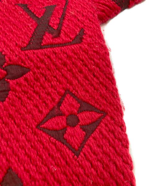LOUIS VUITTON（ルイ ヴィトン）LOUIS VUITTON (ルイ ヴィトン) エシャルプ ロゴマニア モノグラム マフラー レッドの古着・服飾アイテム