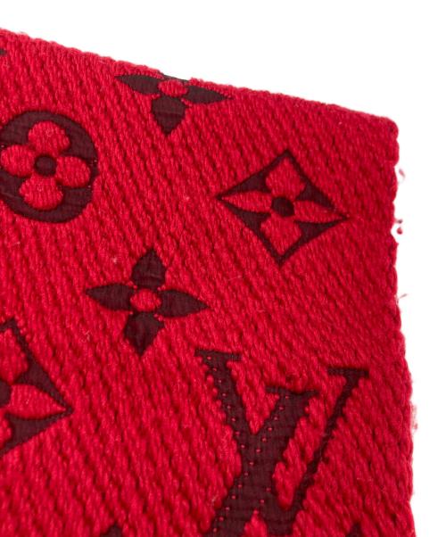 LOUIS VUITTON（ルイ ヴィトン）LOUIS VUITTON (ルイ ヴィトン) エシャルプ ロゴマニア モノグラム マフラー レッドの古着・服飾アイテム