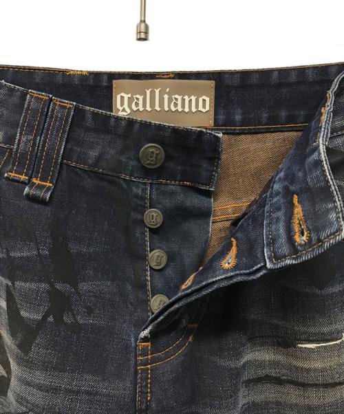 GALLIANO（ガリアーノ）GALLIANO (ガリアーノ) スキニーデニムパンツ イタリア製 Y2K パンク インディゴ サイズ:W30の古着・服飾アイテム