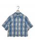 NKNIT（ンニット）の古着「CHECKER PATTERN KNIT SHIRT」｜ブルー