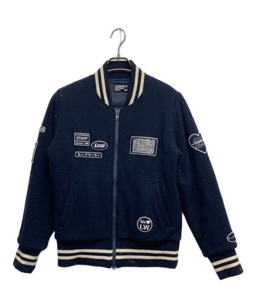 LOOPWHEELER（ループウィラー）LOOPWHEELER (ループウィラー) ウールスタジャン ネイビー サイズ:SMALLの古着・服飾アイテム